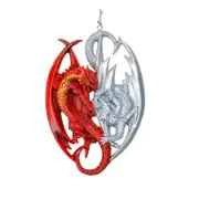 Fire and Ice Dragon Ornament by Anne Stokes