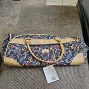NWT Gloria Vanderbilt Wheeled DuffleBag CarryOn RollingTravel OverNight Paisley