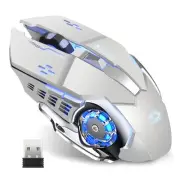 Q85 Rechargeable Wireless Gaming Mouse, 2.4G LED Optical Silent Wireless Comp...