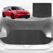 6D Diamond Car Boot Cargo Mat for Honda Civic (10th Gen)2016-2021 Hatch - Heavy Duty Carpet Liner
