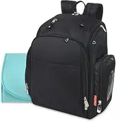 Fisher-Price Large Multi-Pocket Multifunction Kaden Baby Diaper Bag Backpack for Infant Boys & Girls