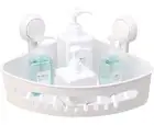Suction Corner Shower Caddy Bathroom Shower Shelf Storage Basket Wall Mounted...
