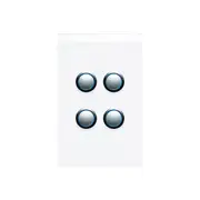 Clipsal Saturn Series Cover To Suit 4064Pb Saturn 4000 Series Including Saturn Horizontal Pure White - 4064PBC-PW
