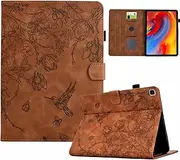 Case for for Samsung Galaxy Tab A8 10.5-inch 2022 SM-X200/X205/X207,Shockproof Leather Cover with Card Slots,Magnetic Closure Anti-Slip Strips - Auto Wake/Sleep (Brown)