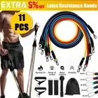 11x Yoga Strap Latex Resistance Bands Exercise Home Gym Tube Fitness Elastic New