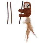 Mad Cat Sloth Silverine Stick Plush Cat Toy