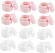 FOMIYES 12 Pcs Cream Box Lip Gloss Clear Cosmetic Containers with Lids Clear Toiletry Bag Makeup Brush Case Empty Lip Gloss Tubes Cosmetic Jars Wand Mascara Tin Containers with Lids Kit Pp