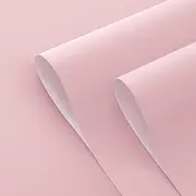 Akywall Pink Peel and Stick Wallpaper Textured Contact Paper Solid Color Pink Self Adhesive Wall Covering Stick on Vinyl Roll for Girls Bedroom Nursery Cabinet Drawer Kids Room Decor 78.7in