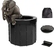 TOMVAES Portable Folding Toilet With Lid - Waterproof Camping Potty, Car Bucket for Travel, Boat, Hiking, Long Trips, Beach