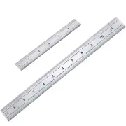 2 Pack Stainless Steel Ruler Machinist Engineer Ruler, Metric Ruler with Marking