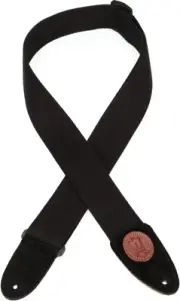 Levy's MSSC8 Cotton Guitar Strap - Black (2-pack) Bundle