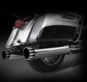 RC Components RCX 4.5 Chrome Slip On Mufflers Harley 2017 Excalibur Eclipse Tips