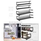 2Pcs Hanging Spice Shelves Rack Kitchen Wall Mount for