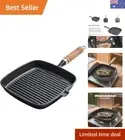 Cast Iron Grill Pan, Steak Frying Pan, Cast Iron Skillet 10 Inch, Griddle Pan...