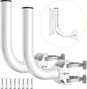 KORYCE Wireless Bridge Bracket Mount, 2-Pack Pole and Wall-Mounted Mount for Outside TV Antenna Starlink, 180°Adjustable J Pole Mount Kits, Outdoor Pole Bracket for AP Access Point Client Bridge CPE