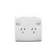 Clipsal Standard Series Switched Socket Twin Vertical 10A 250V - 25/2V-WE