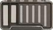 Slim Fly Box with Two Magnetic Components Slide in Easy Foam Hooks Grip Fly Box