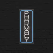 Pharmacy Sign for Business Displays | LED Flex Neon | 13"W x 32"H x 1"D