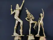 3 styles of woman majorette trophy toppers