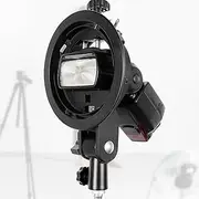S-Type Speedlite Bracket Holder for Elinchrom Mount, for Bowens Mount for Flash Snoot Softbox Beauty Dish Reflector Umbrella