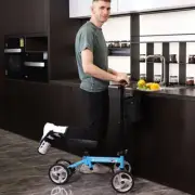 NEW Deluxe ELENKER Medical Scooter Steerable Knee Walker 10" Wheels Knee Scooter