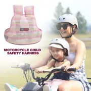 Motorcycle Child Safety Harness Anti-Fall Kid's Safety Vest Leash Foldable Comfy
