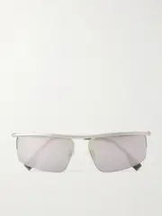 [Fendi Eyewear] Fendi Eyewear - Travel Aviator-style Silver-tone Sunglasses - One size One size Silver