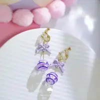 在飛比找ETMall東森購物網優惠-日本進口防痛女童手繪公主耳環