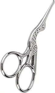 Stainless Steel Crane Design Scissors, Accidental Injury Prevention, Efficient Cutting Ability, Versatile Usage, Portable and Easy to Use, Suitable for Embroidery, Needlework, (#5)