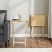 Clevinger Foldable Bamboo Desk Folding Table TV Tray Dinner Home Coffee Snack Reading picnic camping table desk