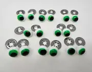 8 pair VTG Zims Green Painted Plastic Frog Safety Eyes for Craft Doll Toy Puppet