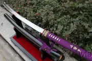46.9" Battle Ready Japanese Naginata Sword Copper Tsuba Full Tang +Customization