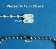8-20pc Roller Roman Shade Vertical Blind Beaded Chain Connector Bead Ball Joiner
