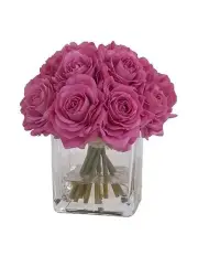 [Vicky Yao] Real Touch Luxury Artificial Purple Rose Arrangement