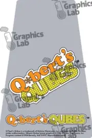 Replacement Game Cartridge Label - Qbert’s Qubes for Atari 2600