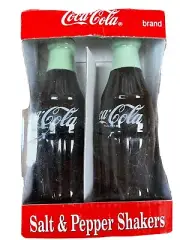 Vintage Coke Coca Cola Ceramic Salt & Pepper Shakers