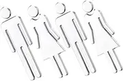 TEHAUX 2 Pairs Restroom Identification Sign Elegant Sign Plate for Offices Restaurants Public Spaces Symbols Text