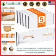 Versatile 5 Pack Drawer Dividers - Tension Mounted Organizers for All Spaces