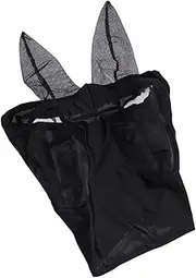 Yardwe Horse Head Mesh Head Protect Mask Flying Mask Horse Bite Prevention Mask Lightweight Horse Mask Horse Head Net Prevention Mask Horse Hood Mask Horse Face Mask Horse Net Black