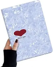 Disonbeir Case for iPad 10.2-Inch 9th/8th/7th Generation (2021/2020/2019) & Air 10.5'' 2019/ Pro 10.5 - Flower Pattern Cute Slim Leather Folio Stand Cover with Pencil Holder, Auto Wake/Sleep(Color H)