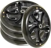 4 Pack 200mm Scooter Replacement Wheels, 8 Inches Adult Teen Kick Scooter Wheels Solid Replacement Wheels Set with ABEC-11 Bearings for Most Push Kick Scooters, Black