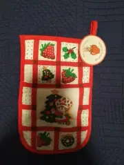 Vintage 1980 Christmas Strawberry Shortcake Oven Mitt