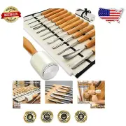 Professional Wood Chisel Set: Ergonomic Ash Handles & Shock-Absorbing Hammer
