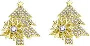 [SHERCHPRY] 2 Pairs Christmas Tree Stud Funny Christmas Earring Christmas Party Bag Fillers Snowflake Stud Earrings