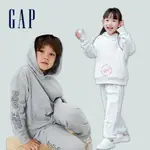 GAP 兒童裝 LOGO印花帽T 碳素軟磨法式圈織系列-多色可選(850550)