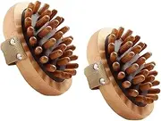 Meridian Pressure Brush, Wood Therapy Massage Tools for Belly Fat, Handheld Wooden Massager Body Brush for Cellulite Remover, Body Shaping and Muscle Pain Relief (2 PCS)