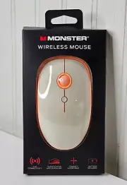 Monster Wireless Mouse Silent Clicks Compact Light Portable 2.4G Peach/Orange