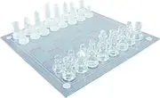 Party Central Glass Chess Set, xquisite and Stylish Design, Add a Touch of Elegance to Your Game Night