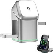 3-in-1 Wireless Charger, Subsistenceed Multi-Device Touch Pop-Up Charging Station, 15W Auto Rotation Magnetic Charging Stand,3 in 1 Touch Pop up Charging Station for Multi-Device (A)