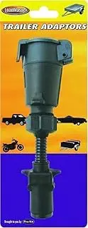 Loadmaster LM30902 Trailer Adapter 7 Pin Flat Car Socket to LG Round Trailer Plug